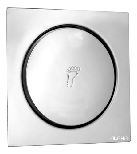 Ralo Click Inteligente Banheiro Quadrado 10 Cm Inox Cromo º Acabamento Cromado