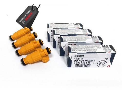 Imagem 1 de 9 de Jogo Bico Injetor Original Bosch 0280156086 Gm Astra Flex