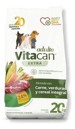 Vitacan Adulto 20kg Con Antioxidantes, Dha Y Pre/probióticos