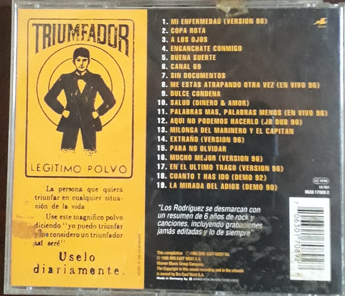 Los Rodriguez Hasta Luego Cd Excelente Estado (Usado)