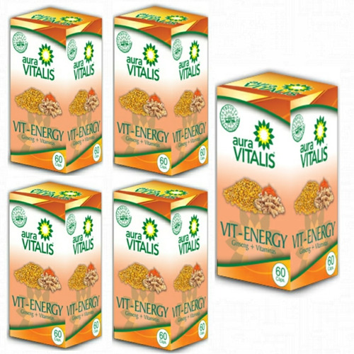 Vit Energy 5x60 Caps Ginseng Vitamina C Polen Levadura Cerv