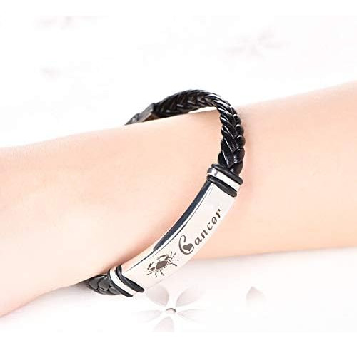 Starchenie Pulsera De Cuero De Cáncer Pulsera De Cuerda De M