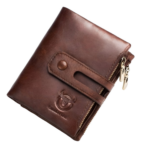 Billetera Hombre Cuero Genuino Lujo Bull Captain Mod Beast