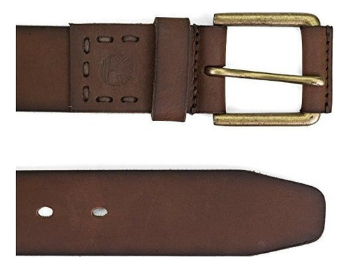 Cinturón Casual De Cuero Timberland Para Hombre, Marrón, 32