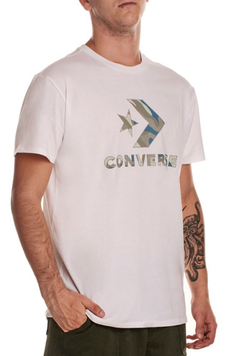 Remera Converse Modelo Camo Tee Blanco Nueva Colección