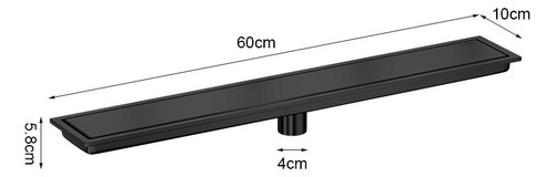Heaimo 10*60cm Coladera De Acero Inoxidable Invisible Piso Desagüe