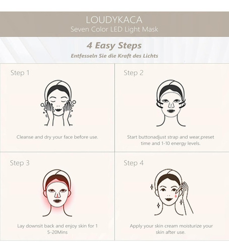 Mascara Led Facial Profesional 7 Colores