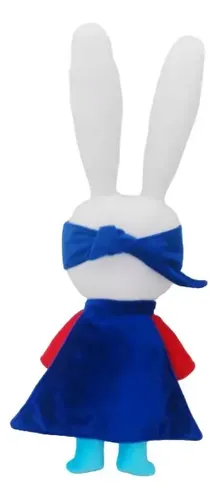 Jemini Peluche Simón El Conejo | 27 Cm | Color Blanco, Azul Y Rojo | Personaje De Cuentos Y Serie Animada | Regalo Para +1 Año