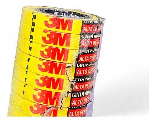 Fita Crepe 3m Alta Performance 16mm X 40m Amarela - 20 Unid.
