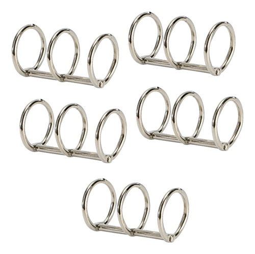 Carpetas De De Metal, 5 Piezas, 3 Anillos, 3 Plata 20mm