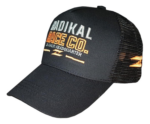 Gorra Trucker Race Co. Negra Radikal