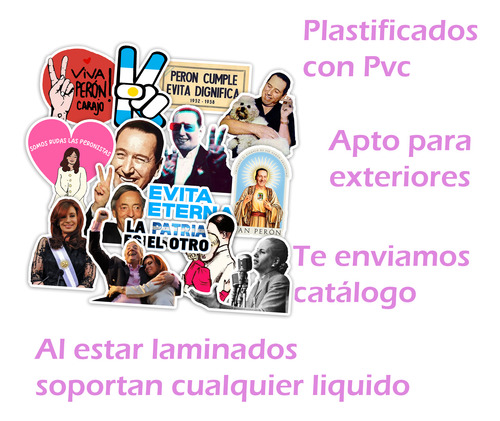 Stickers Guillermo Moreno 50 Unidad 4x4cm Pvc Plastificados