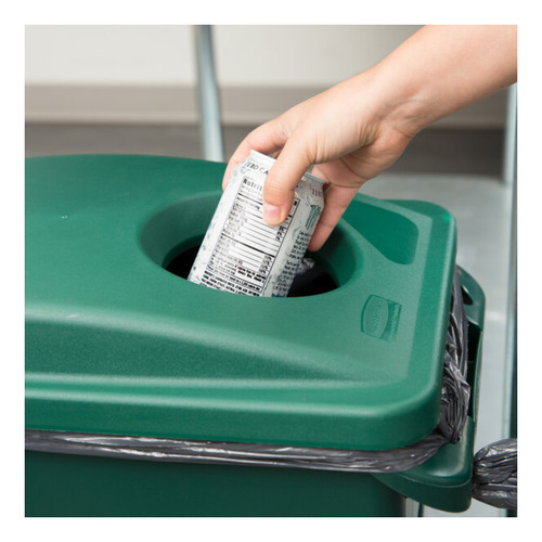 Tapa Rubbermaid Ranura Para Botellas, Slim Jim, Verde