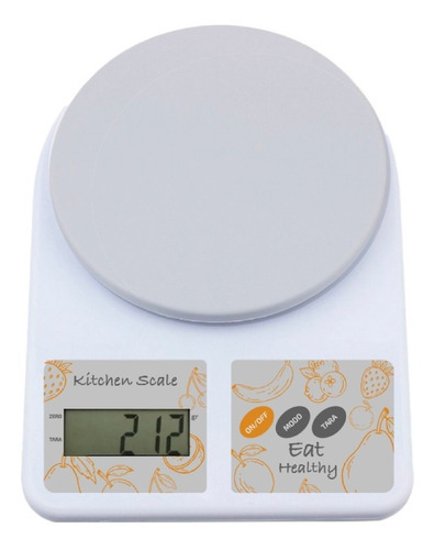 Imagen 1 de 10 de Balanza Electronica Digital Cocina 10 Kilos Alta Precisión Capacidad máxima 10 kg Color Gris