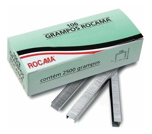 10 Caixa De Grampo Rocama 106/6 Para Grampeadores Rocama 106