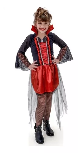 Fantasia Drácula Vampiro Halloween Infantil Traje Luxuoso Para Meninos