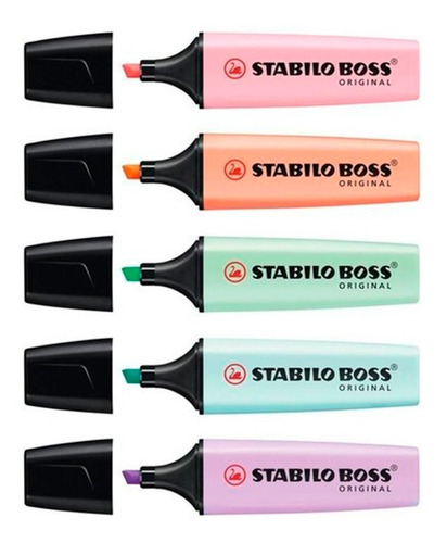 Resaltadores Stabilo Boss Pastel X5 Original Art5090