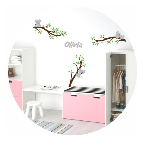 Vinilos Decorativos Pared Infantiles Koalas Ramas Bebe