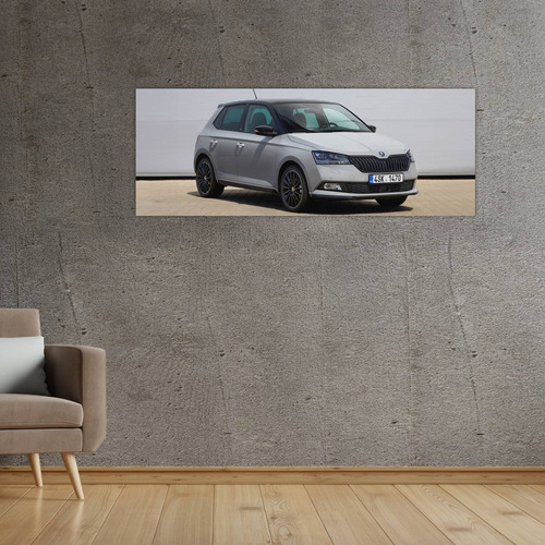 Cuadro 30x80cm Auto 2018 Skoda Fabia Monte Carlo 341