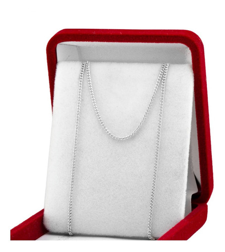 Cadena Groumet De Plata 925 Hombre Mujer Color Plateado