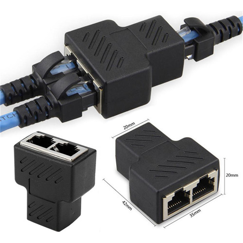 Adaptador Divisor Red Conector Accesorios Fácil De