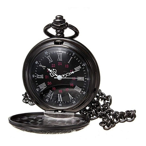 Reloj De Bolsillo Romano Negro Coleccion Vintage