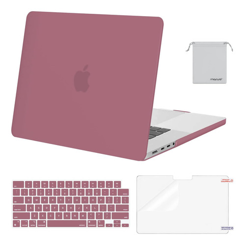 Funda Rígida Mosiso Para Macbook Pro 16  2485 Tea Petal Pink