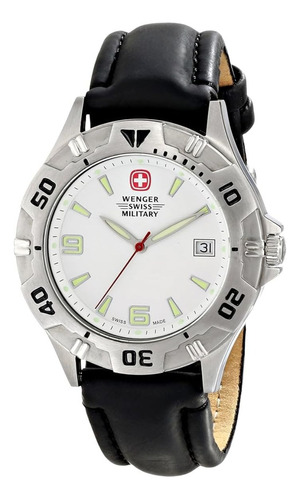 Reloj Suizo Wenger Hombre Cuero 100mts Chiarezza