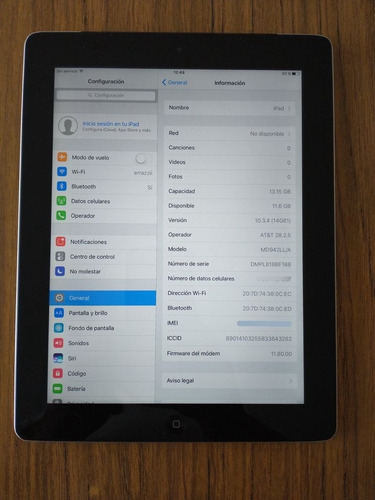 Apple iPad Retina 4ta Gen Wifi Celular A1460 Md942ll/a /case (Usado)