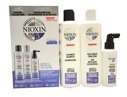 Nioxin 5 Sh 300ml + Cond 300ml + Scalp Treatment 100ml