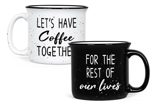 Yhrjwn Taza De Regalo Para Parejas, Vamos A Tomar Café Junto