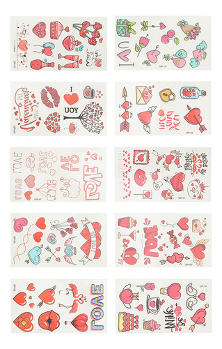 Calcomanía De Amor Para El Día De San Valentín Con Dibujos A