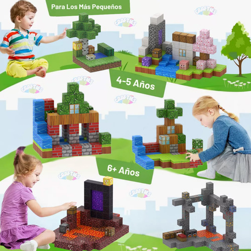 Crafties 128pz Bloques De Magnéticos Juegos Set Patrón-mine