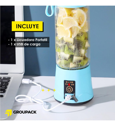 Licuadora Portatil Mini Exprimidor 380ml Para Jugos Bebidas