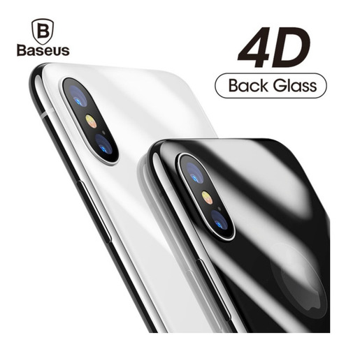 Mica Vidrio Templado Trasera 4d iPhone X / Xs Baseus