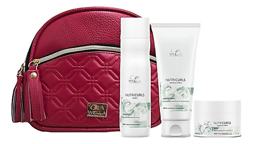 Shampoo Rizos + Acondicionador + Mascarilla Wella Nutricurls