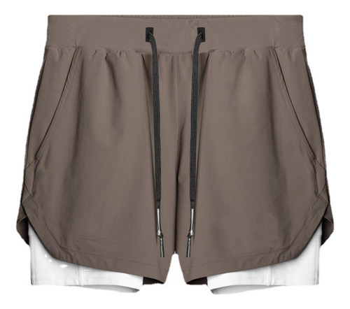 Pantalones Cortos Deportivos Secado Rápido Hombre Bolsillos