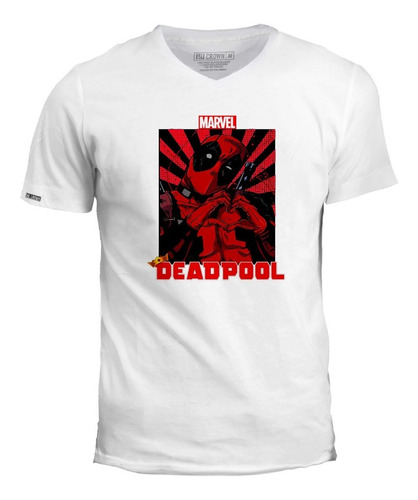 Camiseta Estampada Cuello V Deadpool Poster Comic Ivk