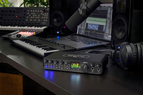 Interface de áudio Motu M6 Midi USB-c 6x4 192 Khz, cor de 24 bits, preto, 5v