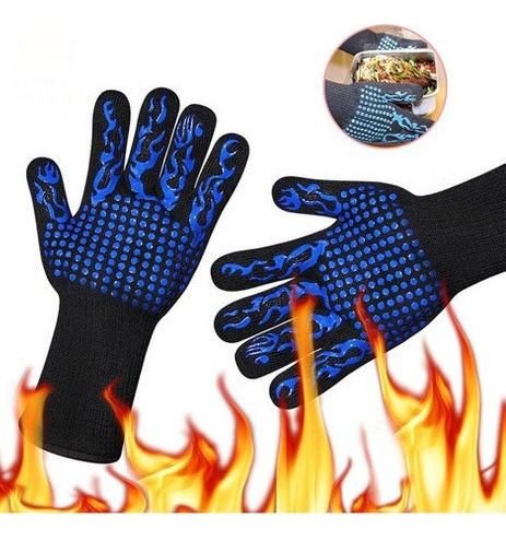 Barbacoa 500 Grados Anti-corte Ignífugo Guantes De Cocina