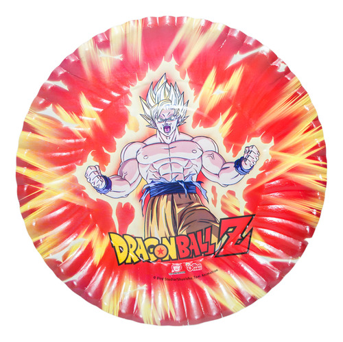 Platos De Dragon Ball Z X8u - Cotillón Waf Color Naranja