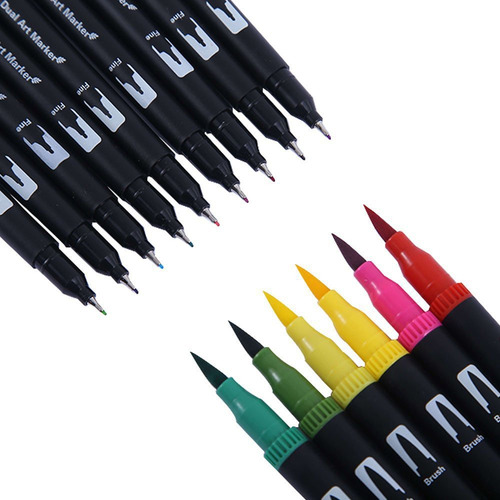 Rotulador Blanco Con Punta De Fieltro De 72 Colores Para Dib