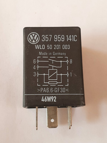 Relevador #133 Nuevo Original Vw 357959141c Aire Acondiciona (Usado)