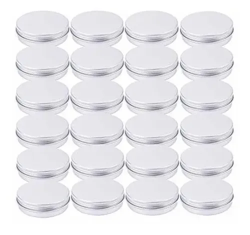 Tosnail 24 Aluminium-Dosen Mit Deckel – 57 Ml, Silber, Für Lippenbalsam, Gewürze, DIY & Geschenke