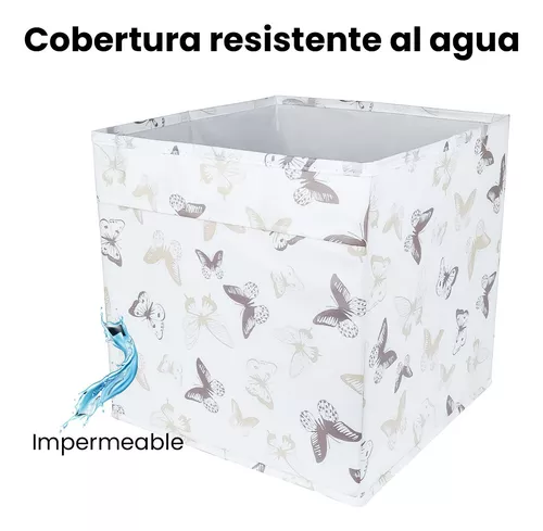 Cajas de almacenaje 10 unidades tela blanco 32x32x32 cm