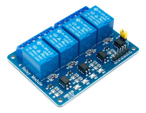 Modulo Relay 4 Canales 5v 10a Ardu Pic Robotica Rele Rasp