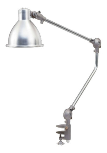 Imagen 1 de 9 de Lampara Escritorio/tablero Con Morsa Aluminio E27 Con 2 Mov