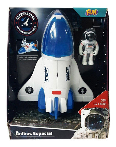 Imagem 2 de 8 de Ônibus Espacial Astronautas Luz E Som Com Boneco Fun F00248