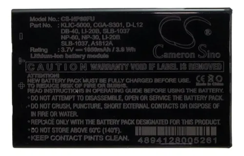 Batería Vintrons 1050mah Kodak Easyshare Z760, Easysha...