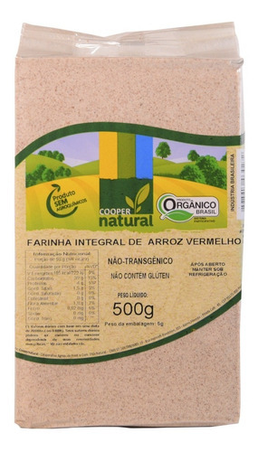 Farinha De Arroz Vermelho Integral Orgânico Coopernatural